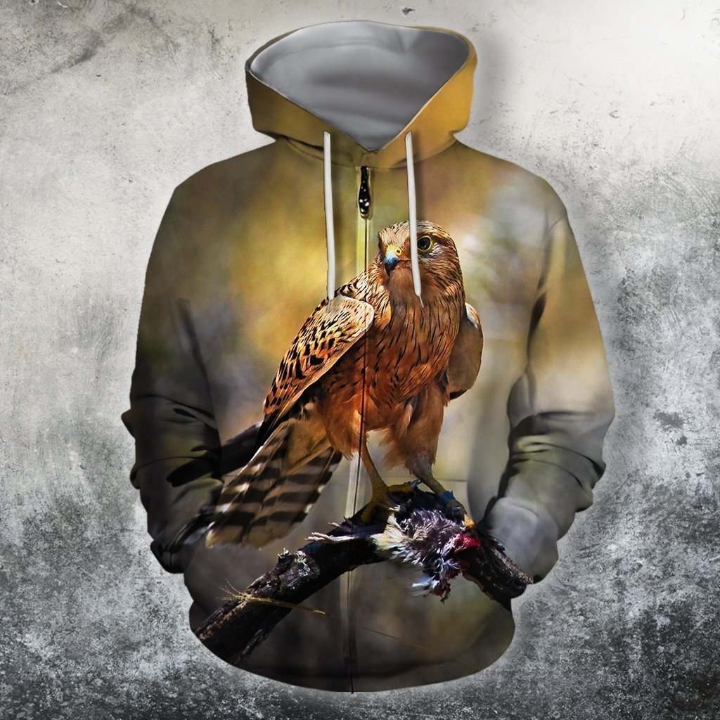 3D All Over Print  Animals Hawks Hunting Hoodie