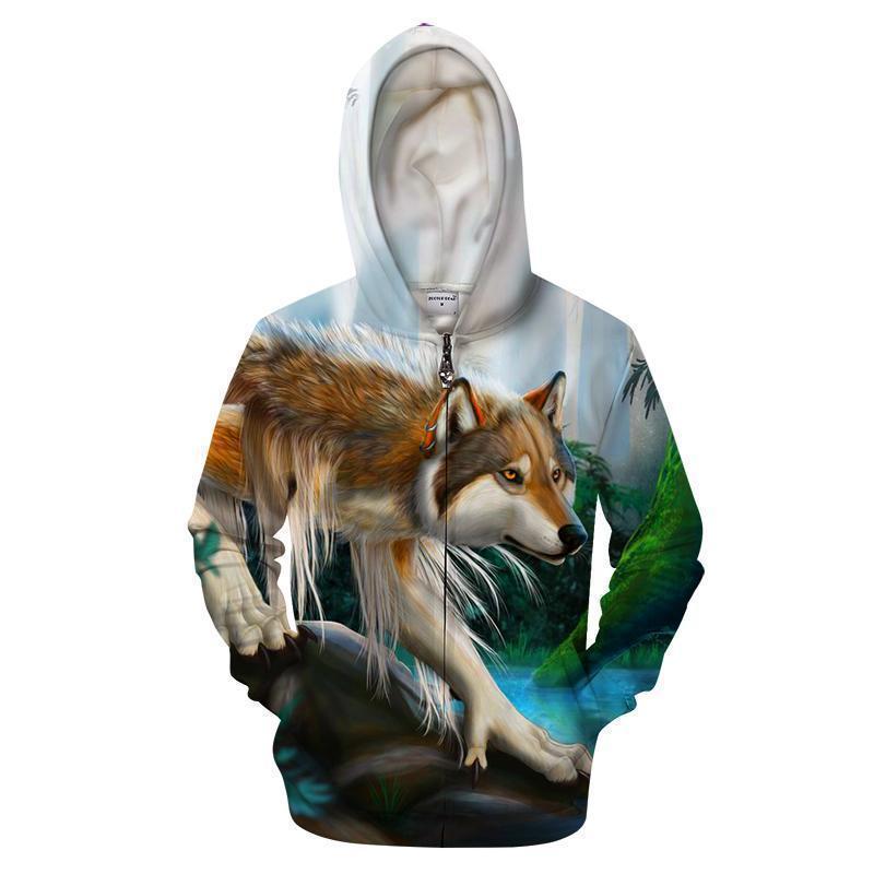 3D All Over Print  Animals Wolves Hoodie