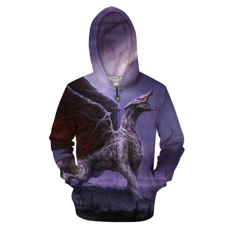 3D All Over Print Dragon Zip