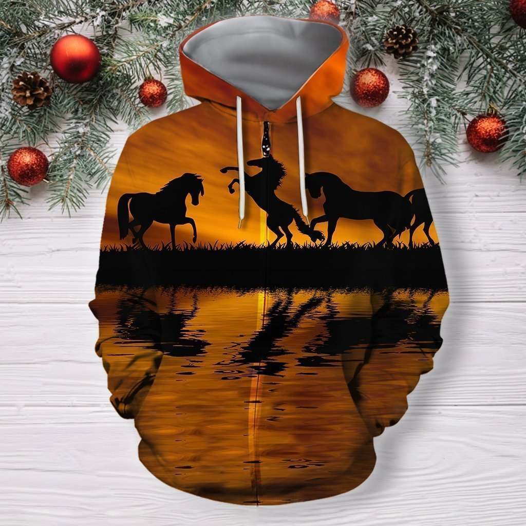 3D All Over Print  Animals Horse Hoodie