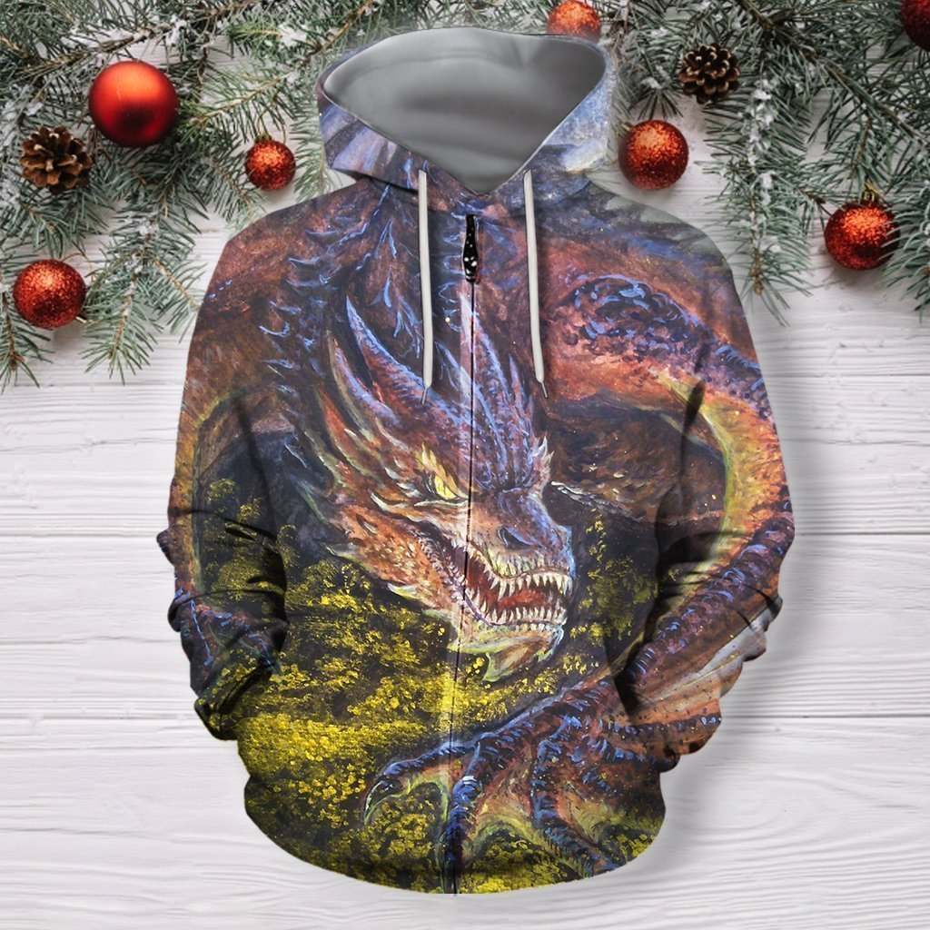 3D AOD Dragon Art Nature Hoodie