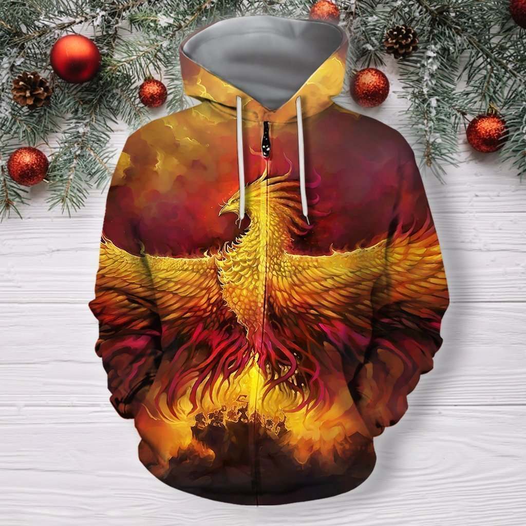 3D All Over Printing Fire Phoenix Shirts