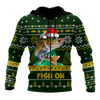 Awesome Hoodie Walleye Fishing Fish on Christmas for Men and Women HBC349