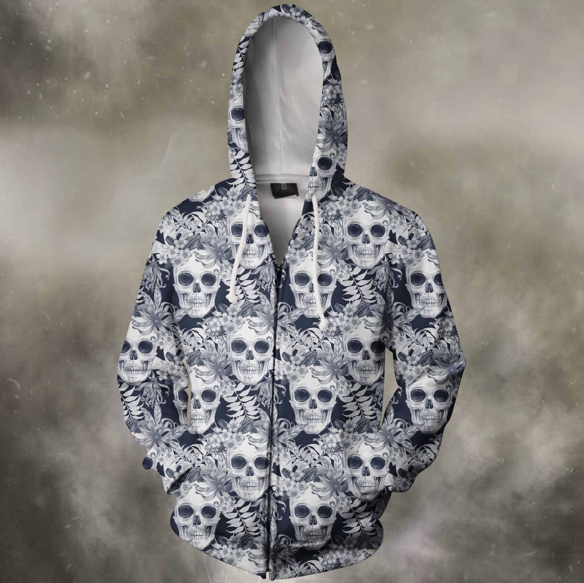 3D All Over Print Skull Flower Shirts