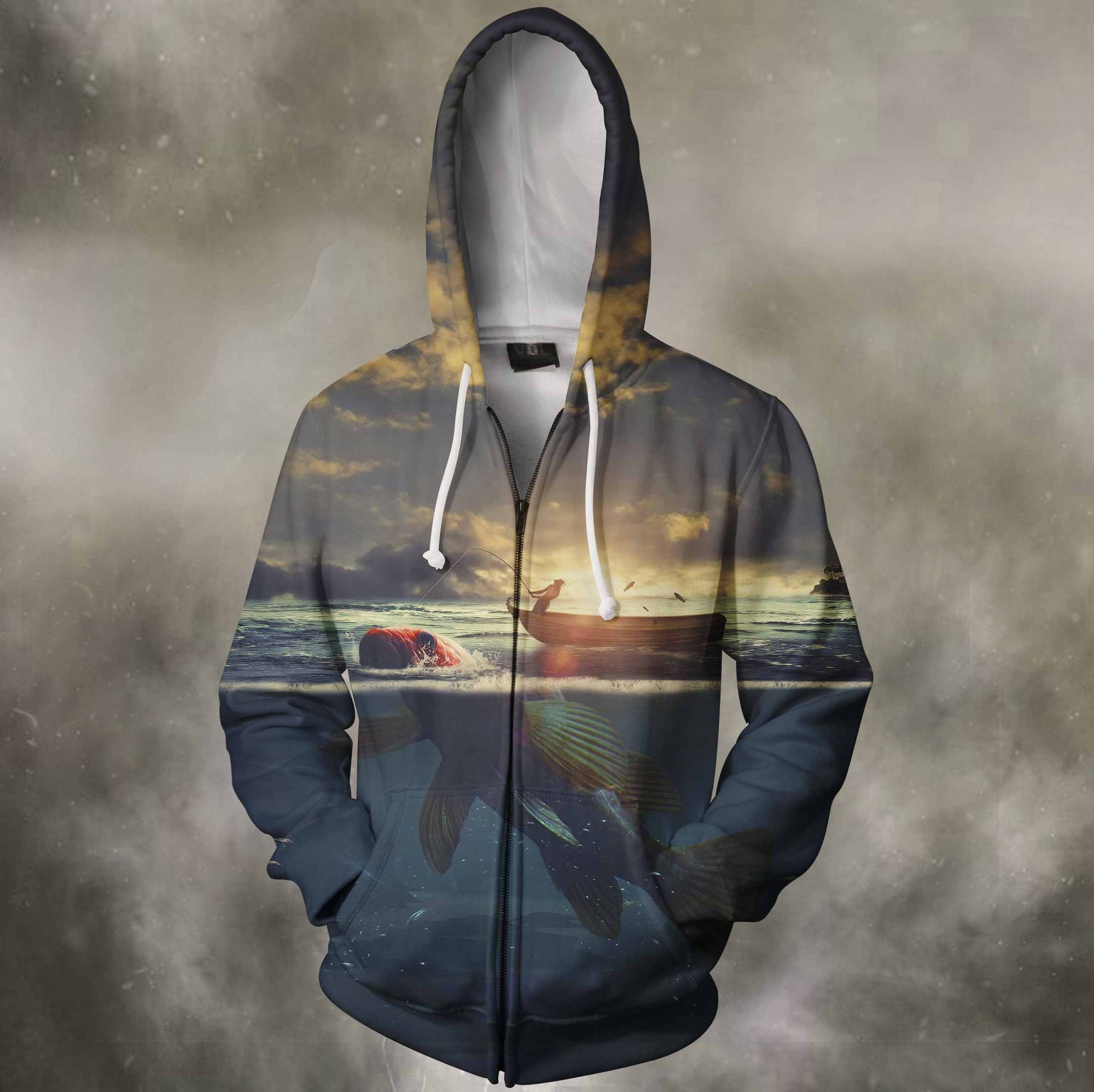 3D All Over Printing Creative Water Boats Fishing Shirt