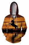 3D All Over Print Horse Sunset Shirts