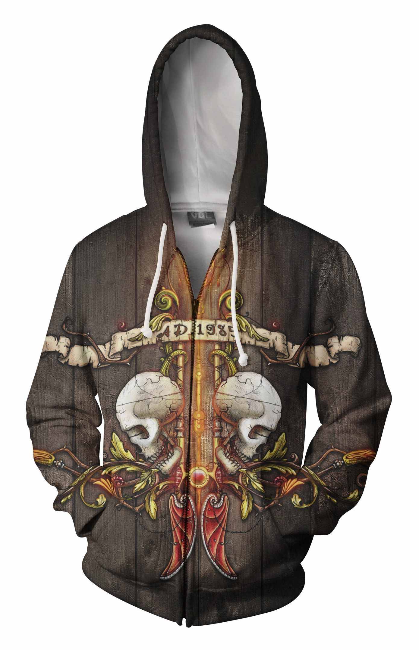 3D All Over Printing  Skull Art AD.1985 Shirts