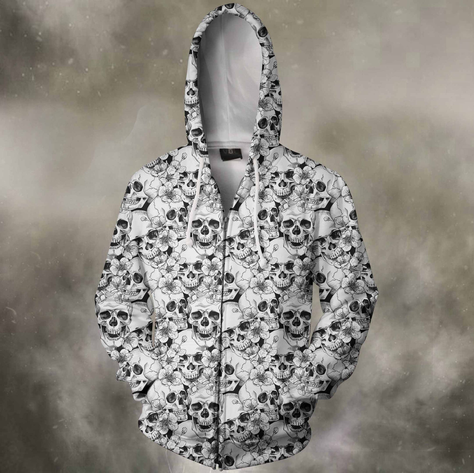 3D All Over Print Skullcap And Sakura  Shirts