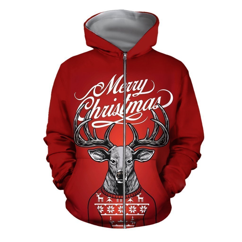 All Over Print Deer Chirstmas for Men and Women, T-Shirt, Zip Hoodies, Sweatshirt HBC0082