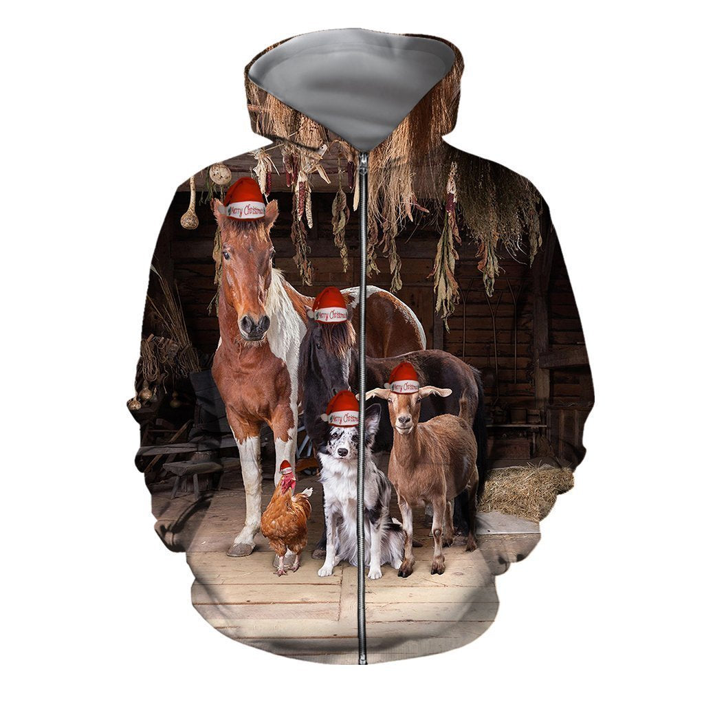 Awesome Hoodie Christmas Family Farm Shirt for Men and Women HBC341
