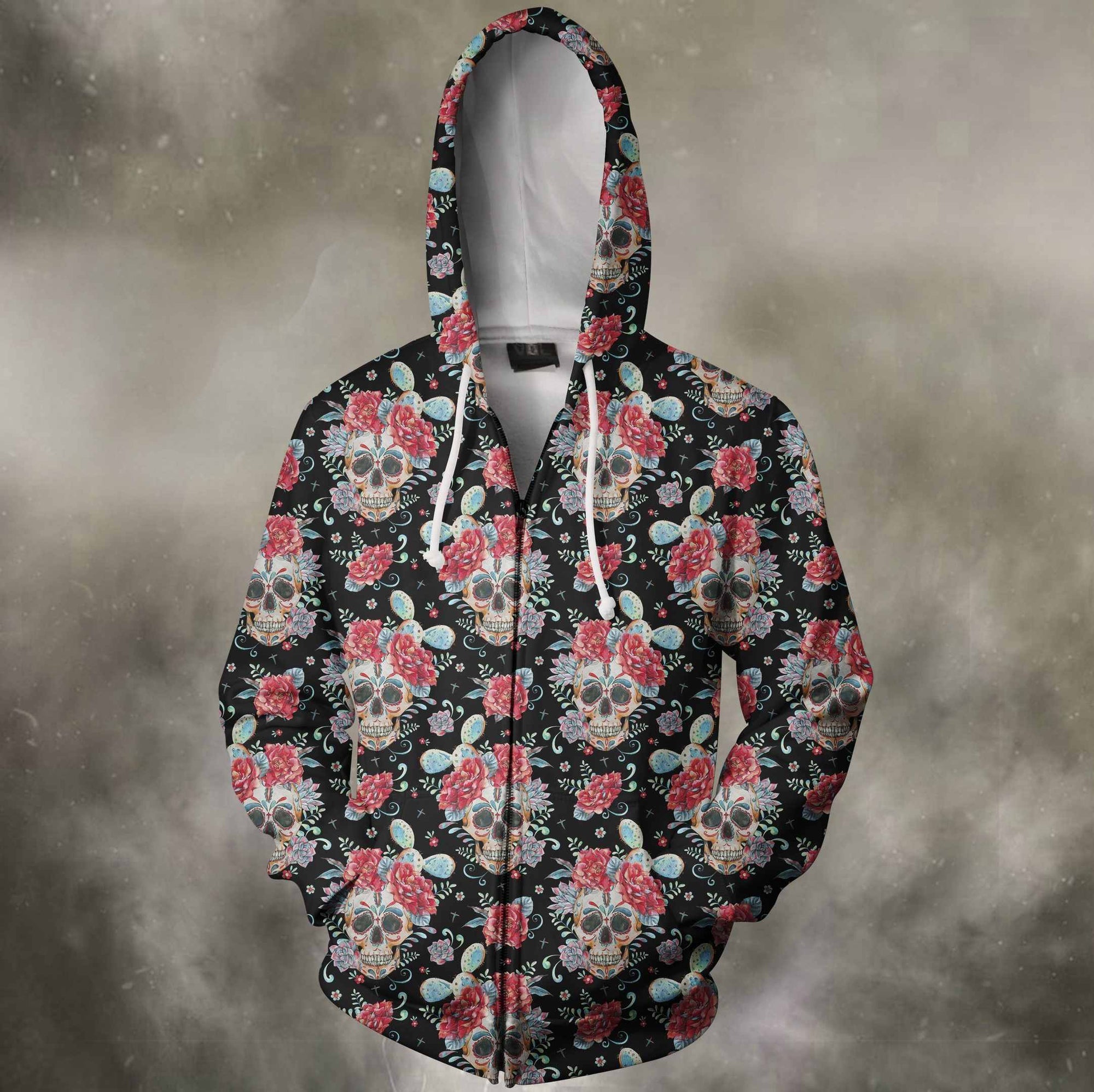 3D All Over Print The Skull And Flower Shirts