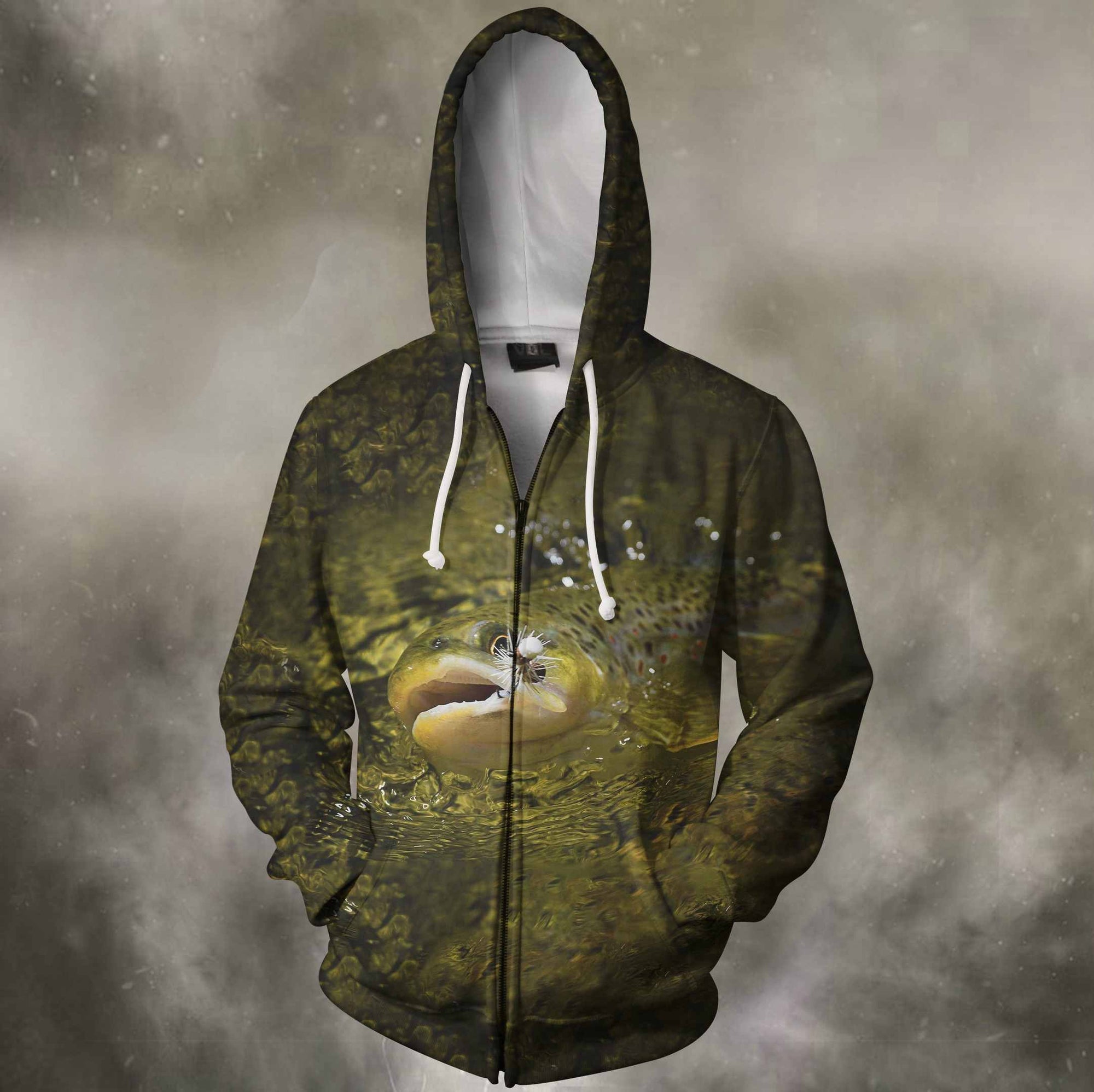 3D All Over Printing Fishing Trout Hoodie