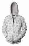 3D All Over Printing White Mushroom Shirt