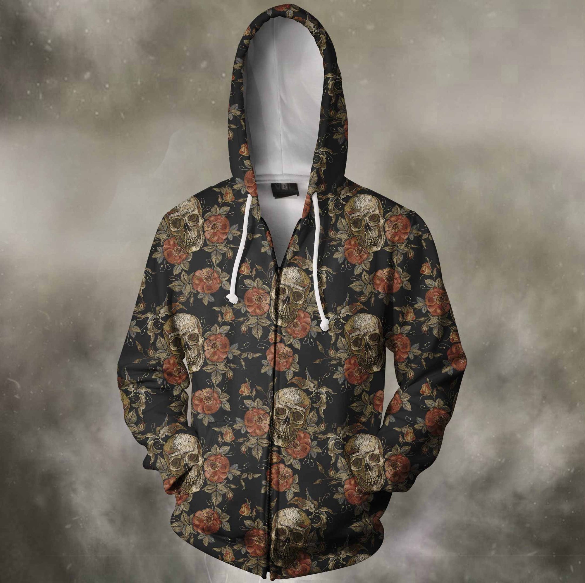 3D All Over Print Skull Orange Flower Shirts