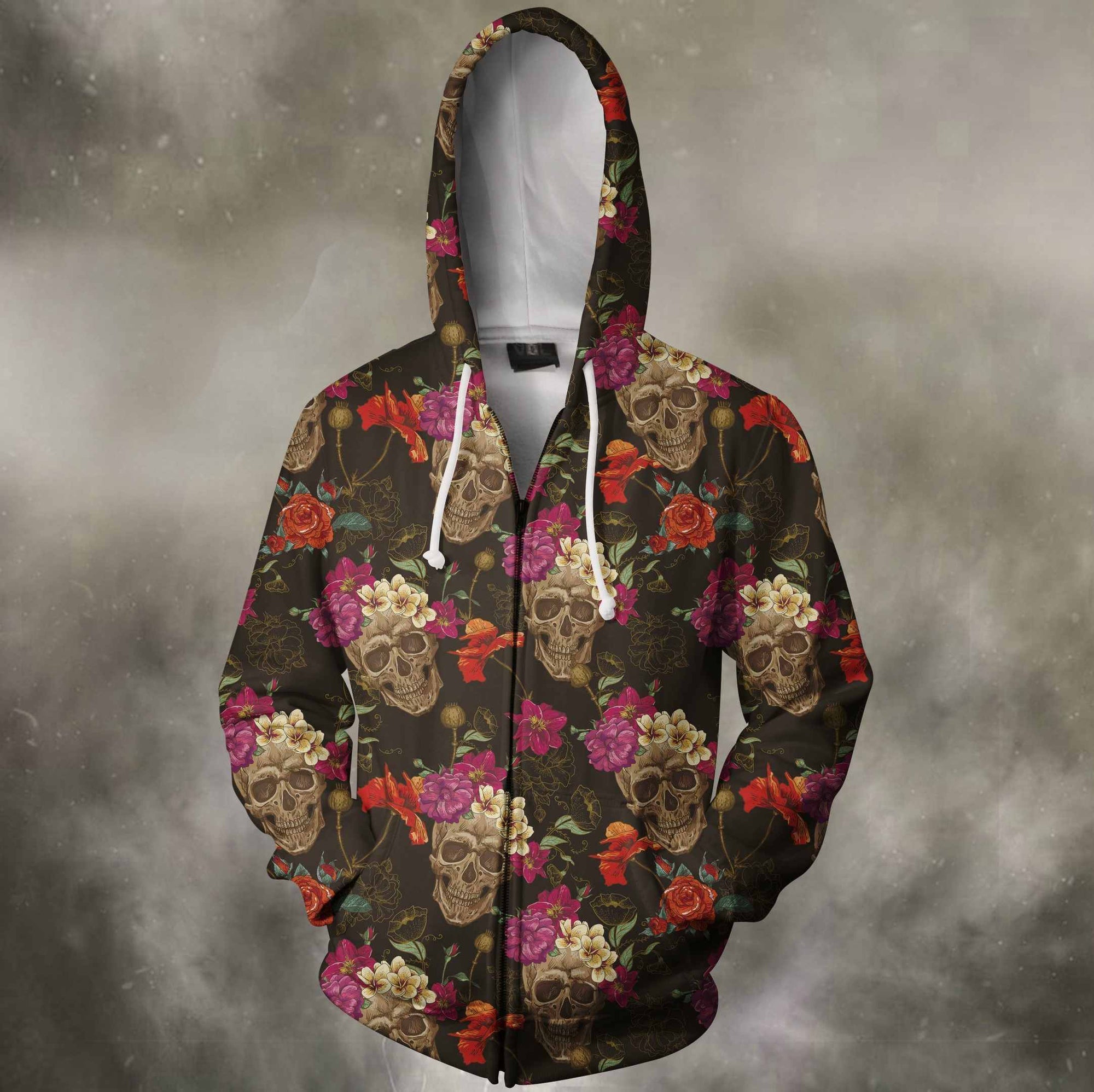 3D All Over Print Skull Rose Flower Shirts