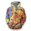 3D all over print astronaut in flower background