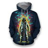 3D all over print black astronaut in the space
