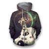 3D all over print astronaut giraffe in space