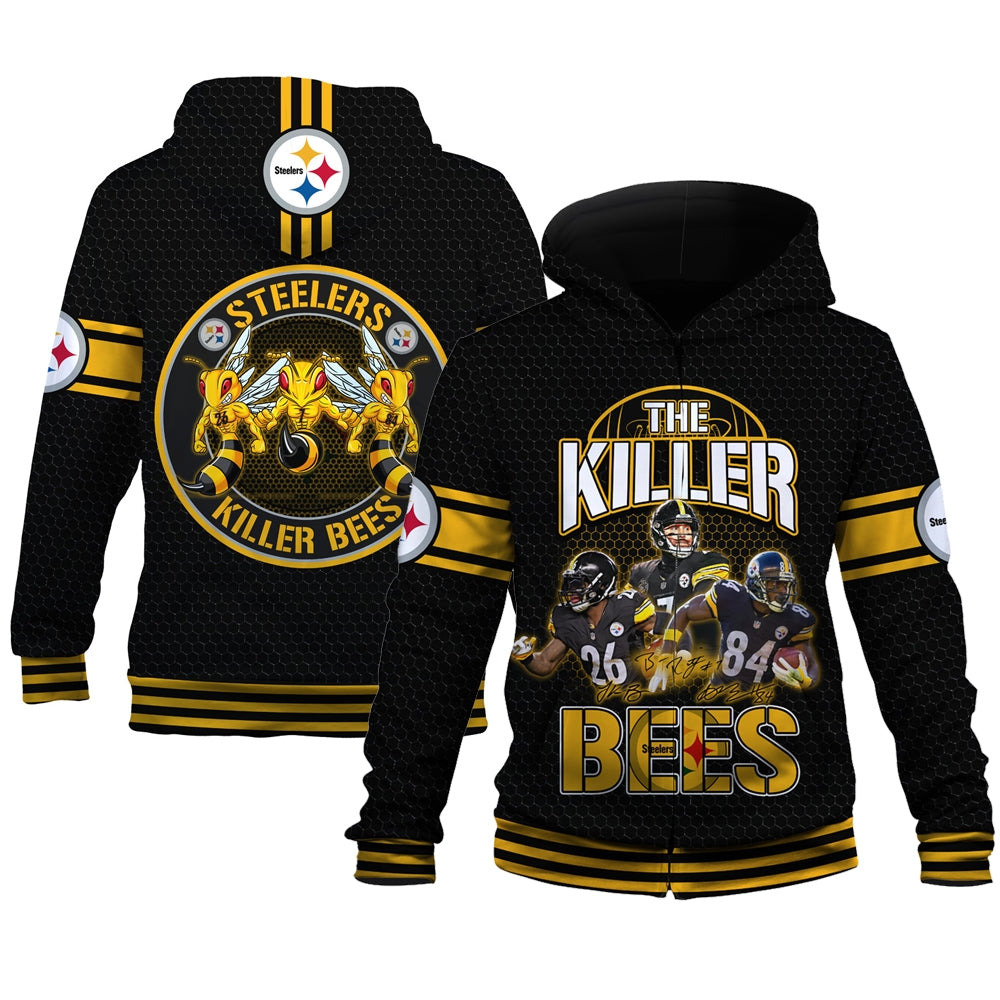 Awesome hoodied 3D All over print American Rugby for Men and Women Hoodie, Zip Hoodies, TEAM Pittsburgh Steelers