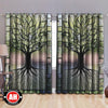 Awesome hoodied Free Of Life Printed 3D Grommet Window Curtains DCC002