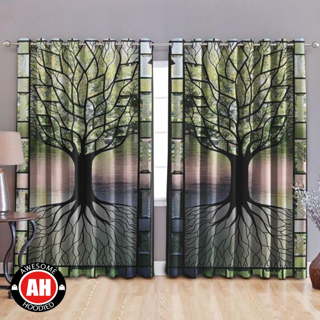Awesome hoodied Free Of Life Printed 3D Grommet Window Curtains DCC002