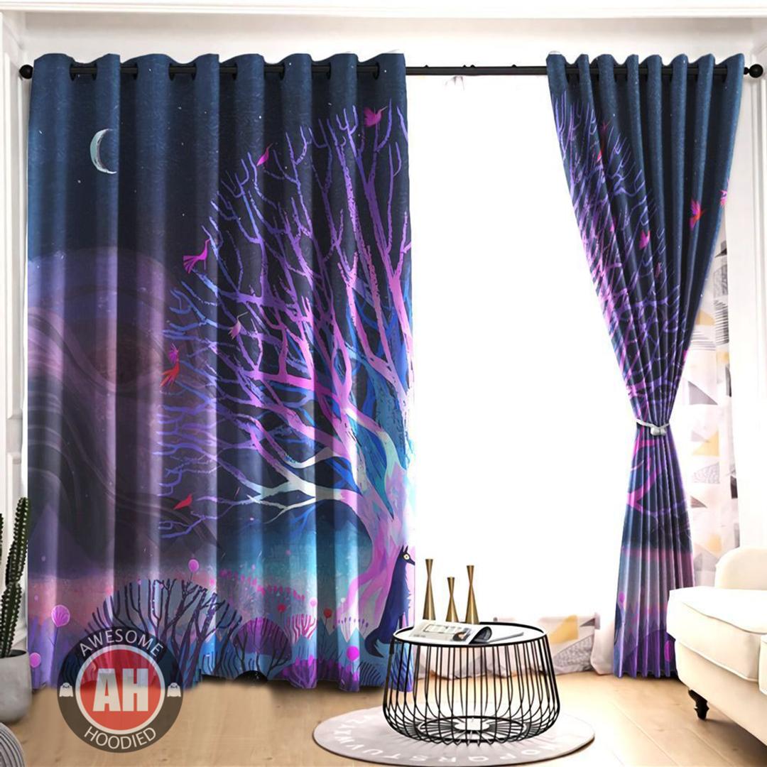 Awesome hoodied Free Of Life Printed 3D Grommet Widow Curtains DCC005