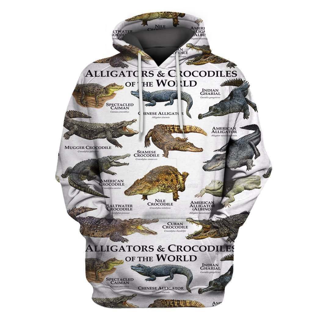 3D All Over Print Alligator & Crocodile Hoodie