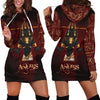 All Over Printed Anubis Hoodie Dress H330B