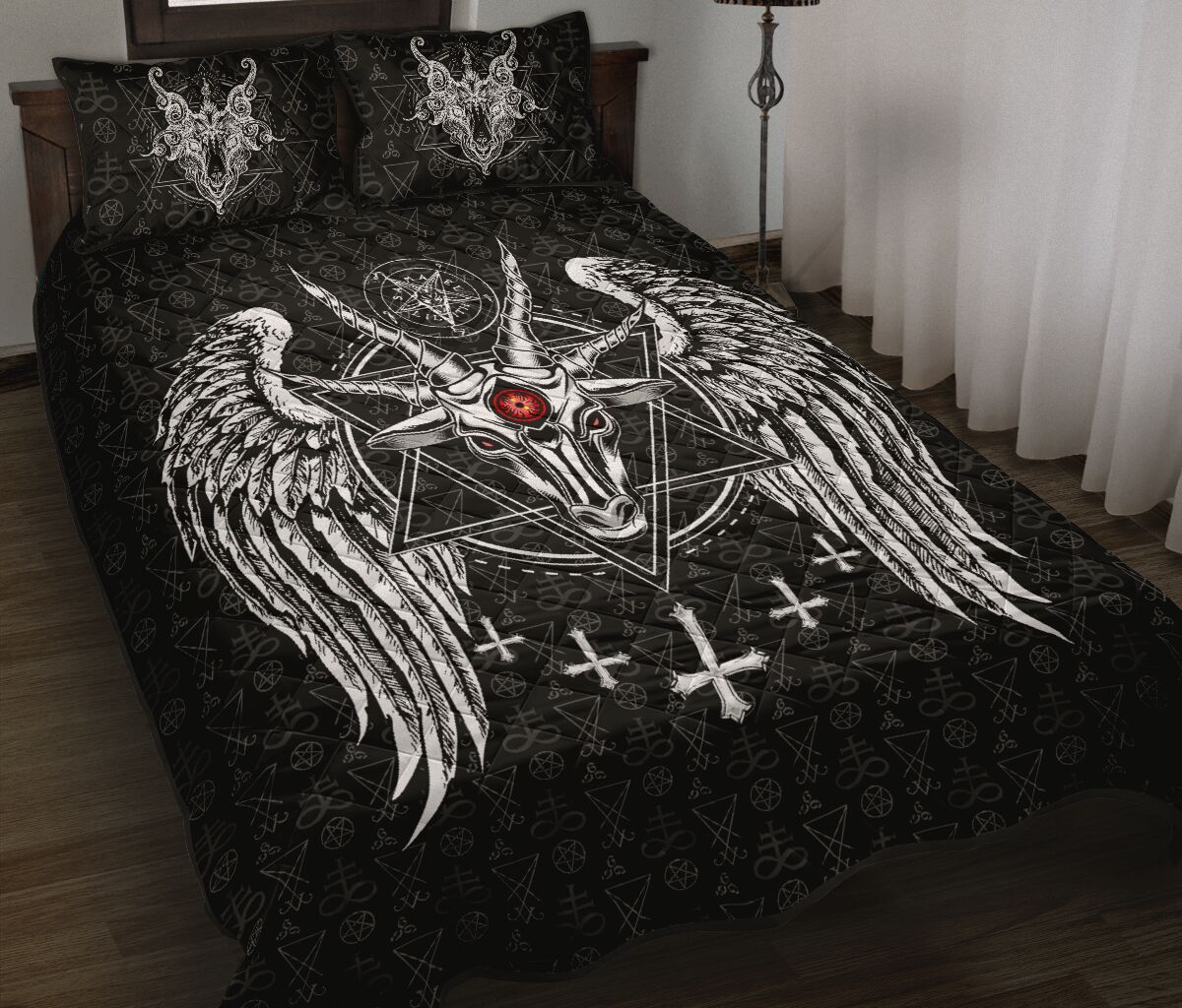 Awesome Hoodies - Satanic Quilt Bedding - Cross Quilt Bedding QK31004