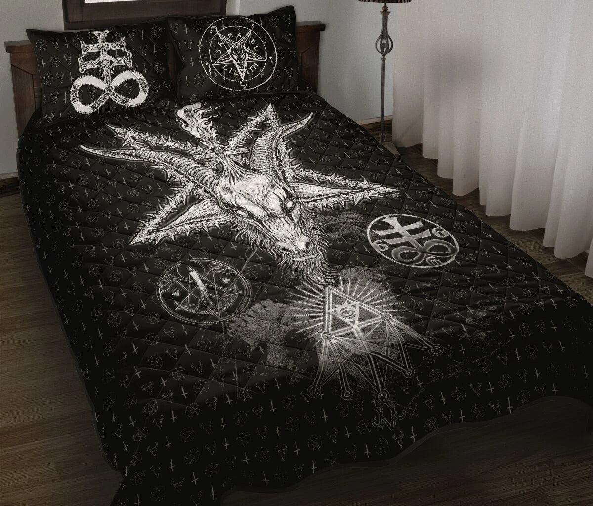 Awesome Hoodies - Satanic Quilt Bedding - Cross Quilt Bedding QK31003