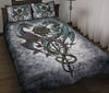 Awesome Hoodied Treble Clef And Hummingbirds Quilt Bed Set Dragon Cuble HDQ013