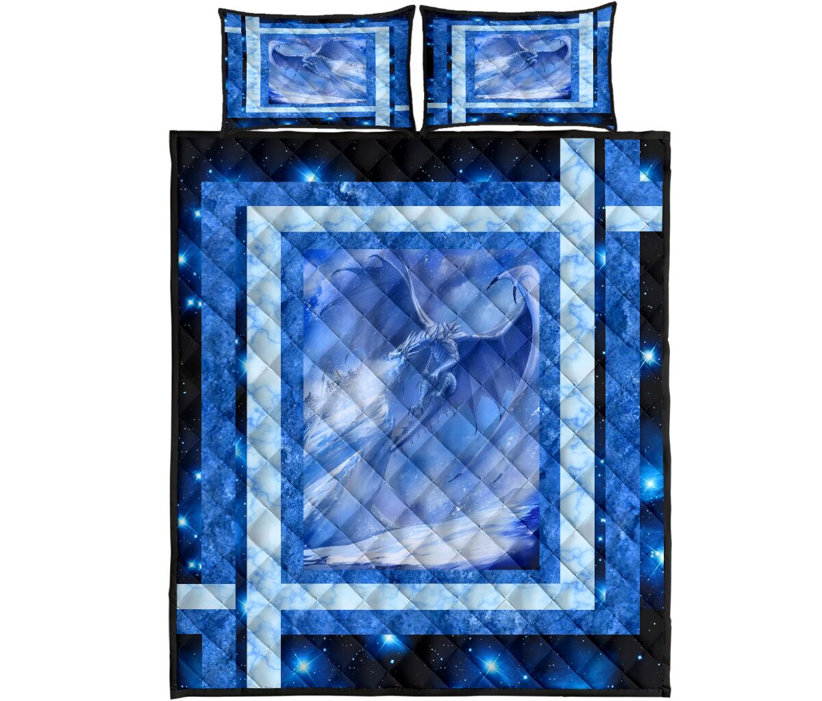 Awesome Hoodied Treble Clef And Hummingbirds Quilt Bed Set Winter Dragon HDQ009