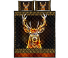 Awesome Hoodied 3D All Print Deer Art Deco Light Quilts bed set - NQBD008