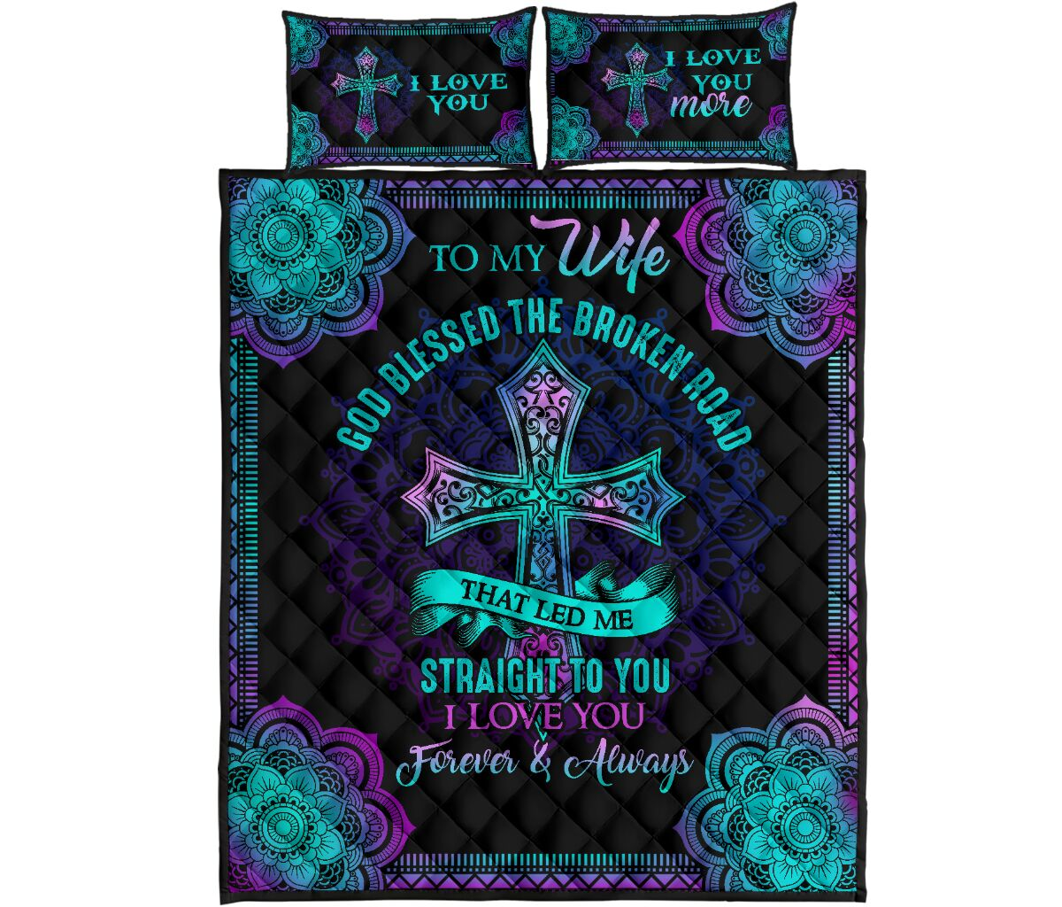Awesome Hoodied 3D All Print I Love You Forever & Always  Quilts bed set -NQBD001
