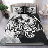 Awesome Hoodied Treble Clef And Hummingbirds Quilt Bed Set Dragon Viking HDQ012