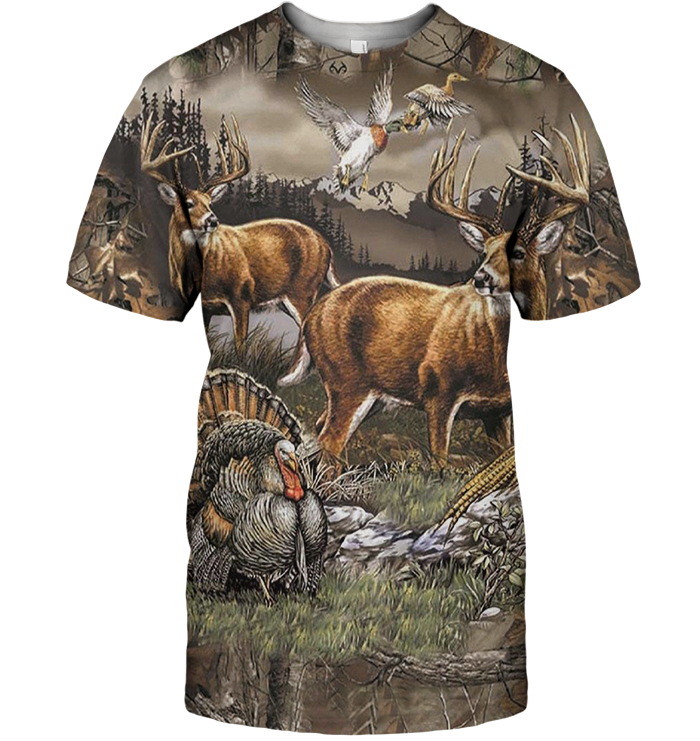 3D All Over Deer Hoodies for Men and Women, T-Shirt, Zip Hoodies, Sweatshirt DTK0014