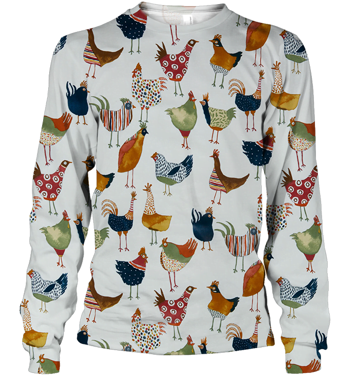 3D AOP Chickens Hoodie