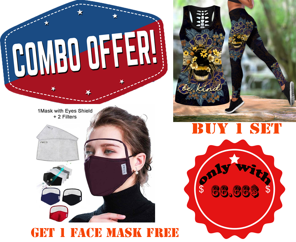Awesome Hoodie 3D All Over Print Legging + Tank Top Bee+COMBO MASK HDLC001