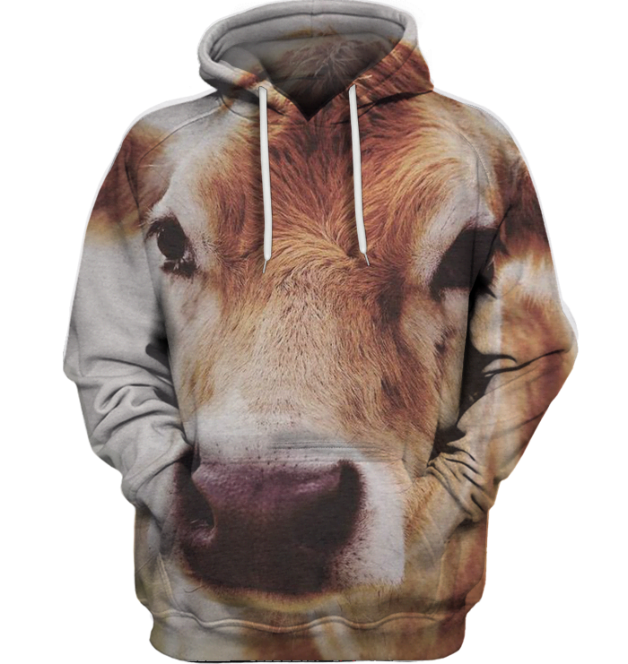 3D All Over Print Cow Face Shirt