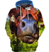 3D All Over Print Funny Cow Face Shirt