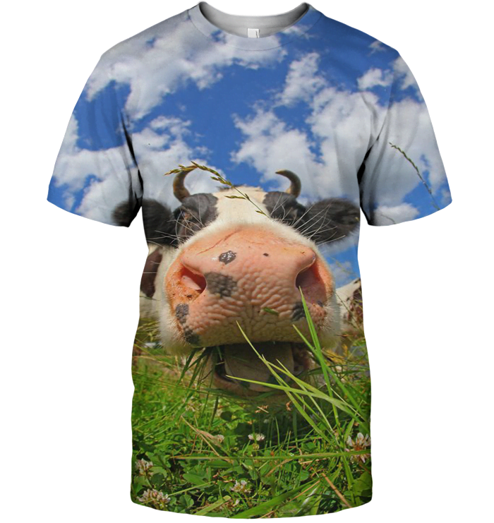 3D All Over Print Lovely Cow Face Shirt