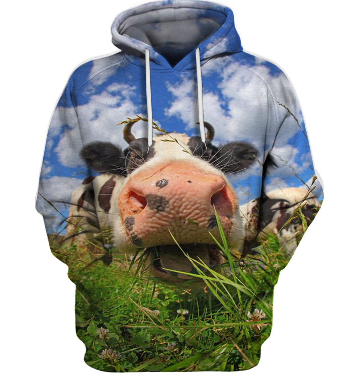 3D All Over Print Lovely Cow Face Shirt