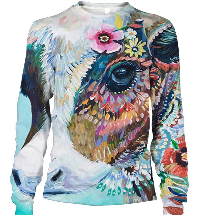 3D AOP Cow Shirt