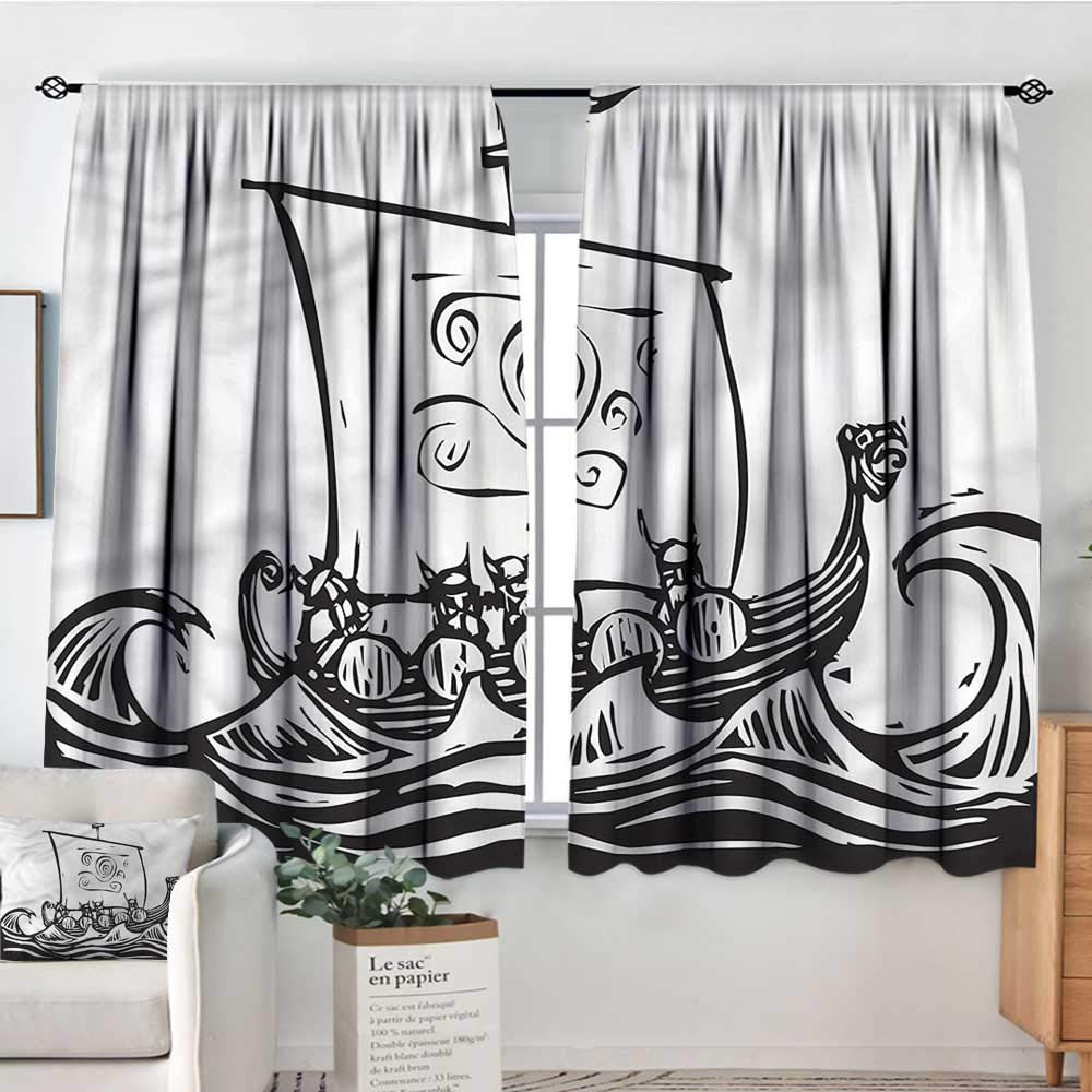 Awesome hoodied 3D all print Curtains  viking - VNC0008