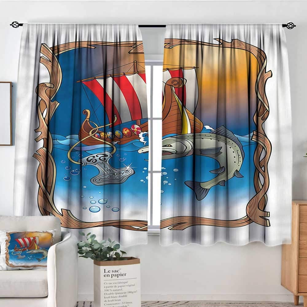 Awesome hoodied 3D all print Curtains  viking - VNC0009
