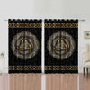 Awesome hoodied Pattern Viking All Printed 3D Grommet Window Curtains- HD16