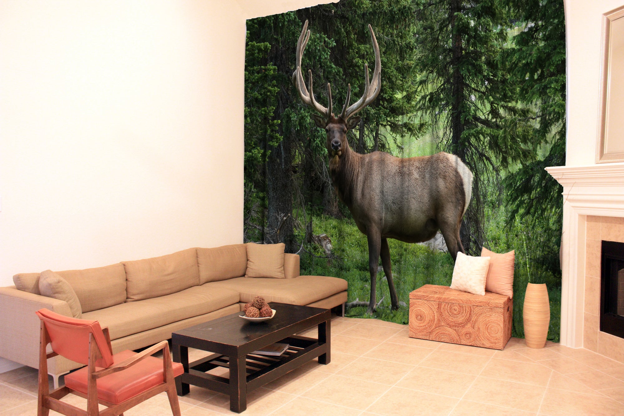 Awesome hoodied 3D all print ELK Curtains  skull - VNC0024