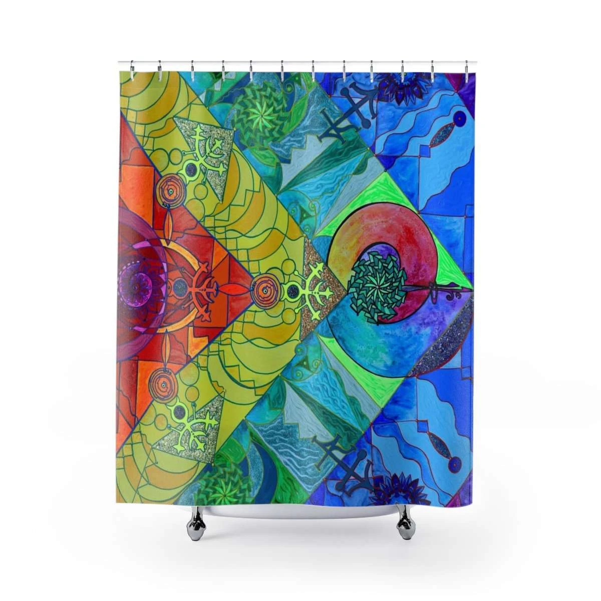 Awesome hoodied Expansion Pleiadian Lightwork Model Shower Curtains Printed 3D Grommet Curtains - NQC0010