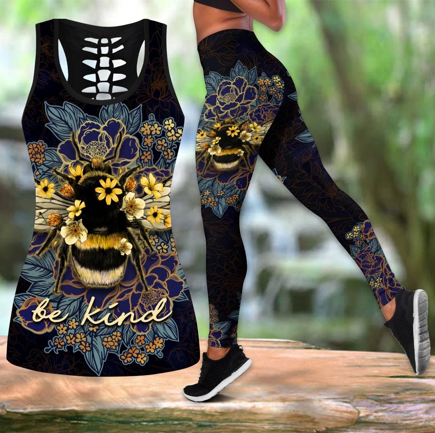 Awesome Hoodie 3D All Over Print Legging + Tank Top Bee+COMBO MASK HDLC001