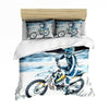 Awesome Hoodied  White Mountain Motorbike Bedding Set HBD0011